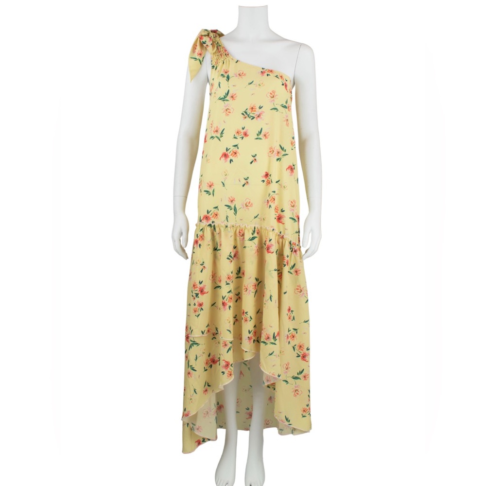 PALOMA Blue Giselle dress yellow fleur dress xs